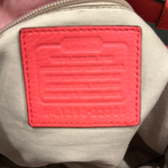 Coach red coral leather Shoulder and crossbody Bag - Picture 2 of 16